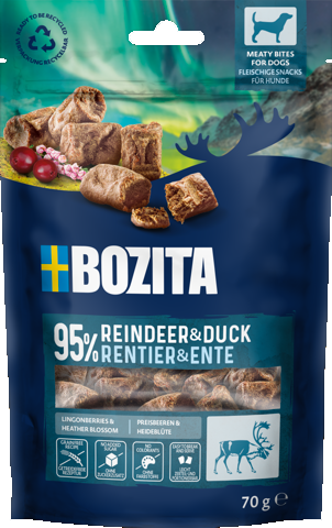 BOZITA Hundeleckerli Meaty Bites Rentier + Ente